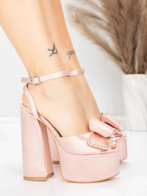 Sandały na grubej podeszwie i platformie 3KV52 Różowy | Mei