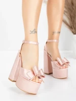 Sandały na grubej podeszwie i platformie 3KV52 Różowy | Mei