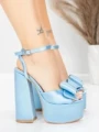 Sandały na grubej podeszwie i platformie 3KV52 Turkusowy | Mei