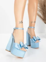 Sandały na grubej podeszwie i platformie 3KV52 Turkusowy | Mei