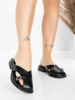 Kapcie damskie z niską podeszwą 5GS63 Czarny | Mei