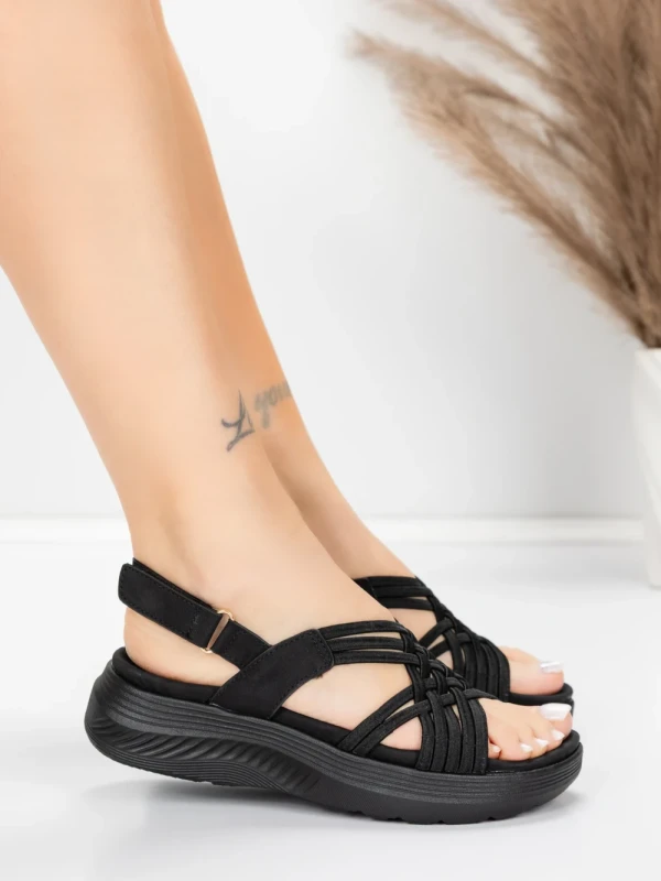 Sandały na platformie 5GS67 Czarny | Mei