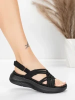 Sandały na platformie 5GS67 Czarny | Mei
