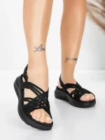 Sandały na platformie 5GS67 Czarny | Mei