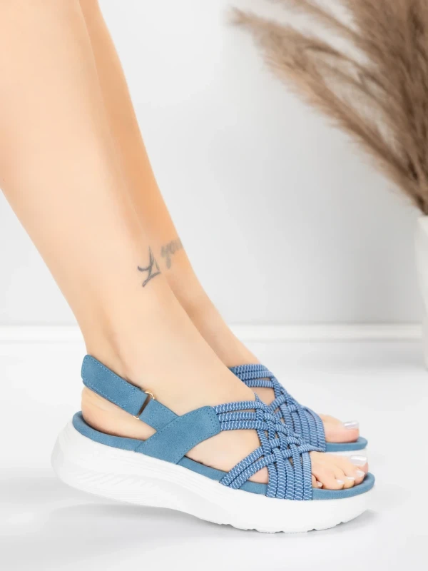 Sandały na platformie 5GS67 Niebieski | Mei