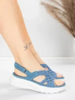 Sandały na platformie 5GS67 Niebieski | Mei
