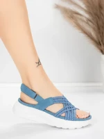 Sandały na platformie 5GS67 Niebieski | Mei