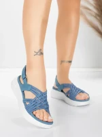 Sandały na platformie 5GS67 Niebieski | Mei