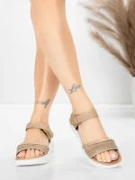 Sandały na platformie 5GS68 Brzoskwiniowy | Mei