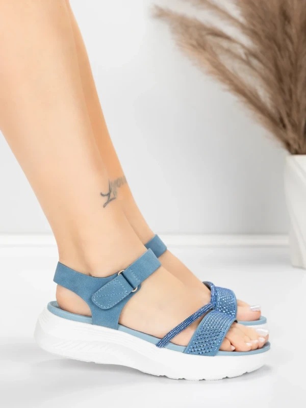 Sandały na platformie 5GS68 Niebieski | Mei
