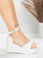 Sandały na platformie 5H76 Biały | Mei