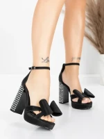 Sandały na grubej podeszwie i platformie 5KV72 Czarny | Mei