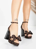 Sandały na grubej podeszwie i platformie 5KV72 Leopard | Mei