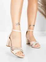 Sandały na grubej podeszwie 5LO8 Jasny Beż | Mei