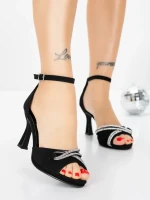 Sandale Dama cu Toc Subtire 5LO11 BLACK | MEI