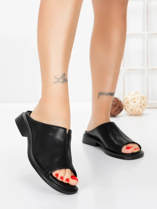 Papuci Dama cu Talpa Joasa 5SY37 BLACK | MEI