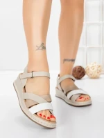 Sandale Dama cu Talpa Joasa 5GS25 OFF WHITE | MEI
