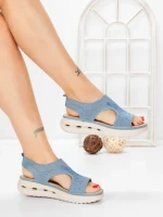 Sandale Dama cu Talpa Joasa 5GS29 BLUE | MEI