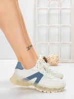 Pantofi Sport Dama din piele naturala 2382-3 BLUE | FRANCO GERARDO