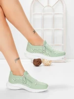 Pantofi Casual Dama din piele naturala CS07 GREEN | FRANCO GERARDO