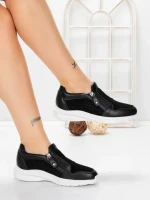 Pantofi Casual Dama din piele naturala CS07 BLACK | FRANCO GERARDO