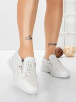 Pantofi Casual Dama din piele naturala CS07 WHITE | FRANCO GERARDO