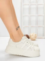 Pantofi Sport Dama din piele naturala P58023 WHITE | BERLINER