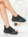 Pantofi Casual Dama din piele naturala 88135 BLACK | FRANCO GERARDO