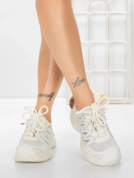 Pantofi Sport Dama din piele naturala 2382-1 WHITE | FRANCO GERARDO