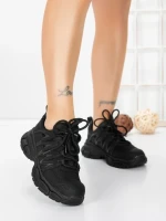 Pantofi Sport Dama din piele naturala 2382-1 BLACK | FRANCO GERARDO