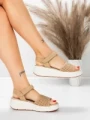 Sandale Dama cu Platforma 5GS36 BEIGE | MEI