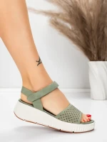 Sandale Dama cu Platforma 5GS36 GREEN | MEI