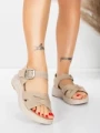 Sandale Dama cu Talpa Joasa 5GS37 BEIGE | MEI