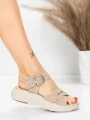 Sandale Dama cu Talpa Joasa 5GS37 BEIGE | MEI