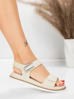 Sandale Dama cu Talpa Joasa 5GS58 BEIGE | MEI