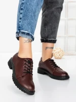 Pantofi Casual Dama din piele naturala 3218Q03 WINE | FORMAZIONE