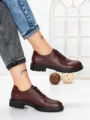 Pantofi Casual Dama din piele naturala 3218Q03 WINE | FORMAZIONE