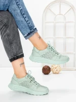 Pantofi Casual Dama din piele naturala K250-1 GREEN | GALLOP