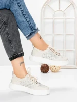 Pantofi Casual Dama din piele naturala KD87982 CREAM | GALLOP