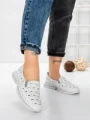 Balerini Dama din piele naturala K242-4 WHITE | GALLOP