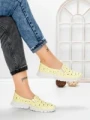 Balerini Dama din piele naturala K242-4 YELLOW | GALLOP