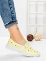 Balerini Dama din piele naturala K242-4 YELLOW | GALLOP