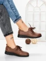 Pantofi Casual Dama din piele naturala 231151 BROWN | GALLOP
