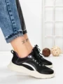 Pantofi Sport Dama din piele naturala 66916-5 BLACK | STEPHANO