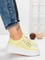 Pantofi Casual Dama din piele naturala K244-1 YELLOW | GALLOP