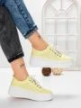 Pantofi Casual Dama din piele naturala K244-1 YELLOW | GALLOP