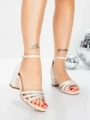 Sandale Dama cu Toc Gros 5XKK99 BEIGE | MEI