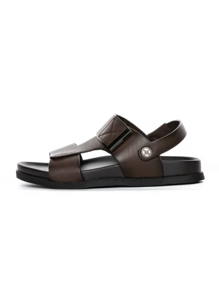 Sandale Barbati din piele naturala S12125 COFFEE | ADVANCER