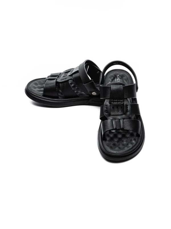 Sandale Barbati din piele naturala 95017 BLACK | MELS