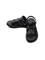 Sandale Barbati din piele naturala 95017 BLACK | MELS